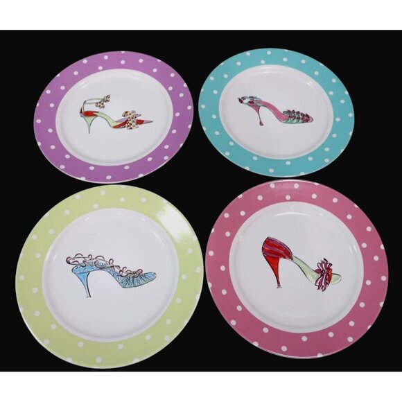 Vintage Set of Rosanna Plates in Original Box. Whimsical High Heel Designs and P - Picture 1 of 7